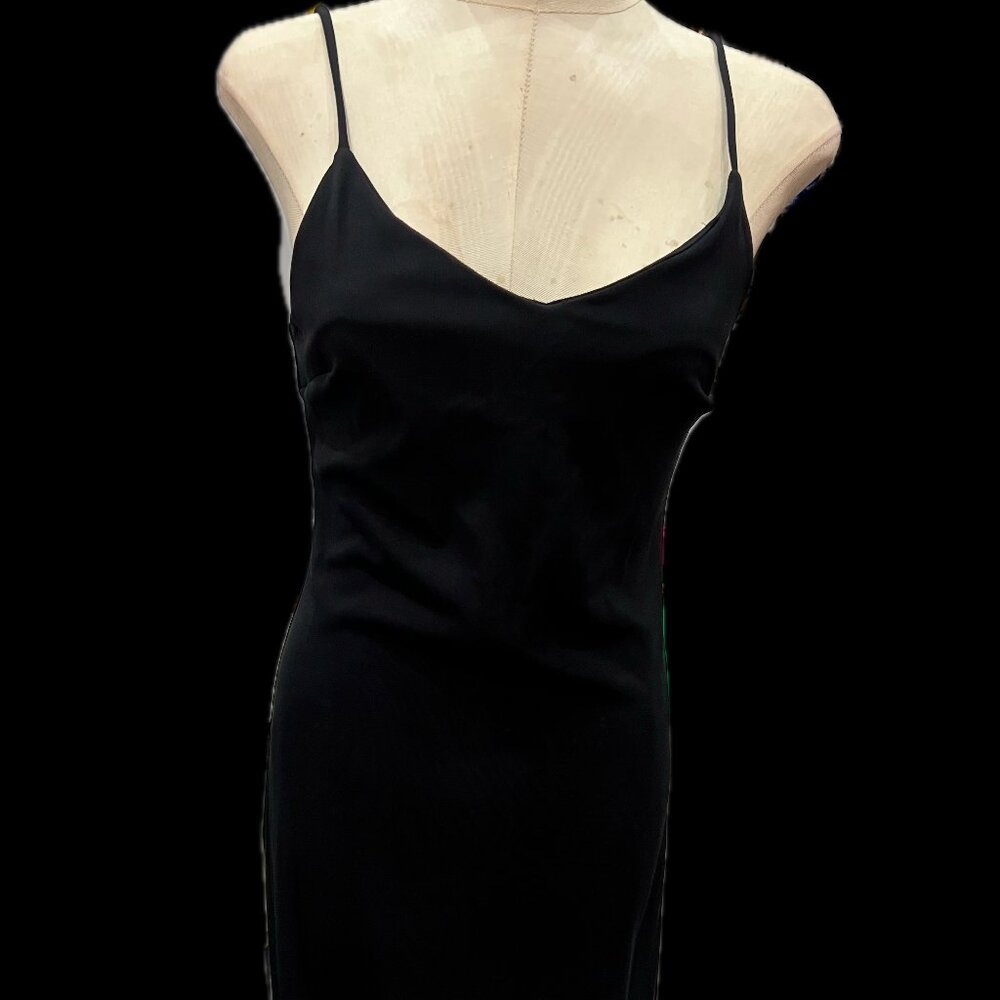 Black Mandee Midi Slip Dress